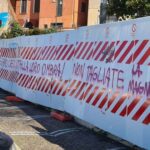 Frosinone, vandalismo sul cantiere di largo Turriziani.